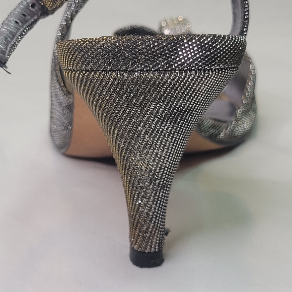 J.Renee Dayna Sling-Back Glimmer Pumps, Pewter - Picture 14 of 16